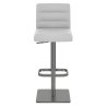 Chaise de Bar Cuir Chrome Brossé Graphite - Lush
