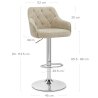 Tabouret de Bar Tissu - Butler