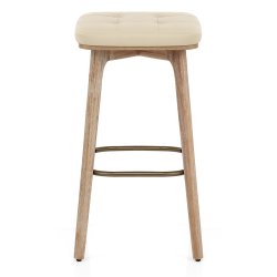 Tabouret Faux Cuir Bois -...