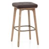 Tabouret Faux Cuir Bois - Malmo