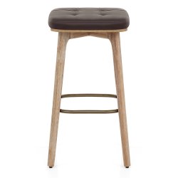 Tabouret Faux Cuir Bois -...