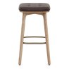 Tabouret Faux Cuir Bois - Malmo