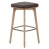 Tabouret Faux Cuir Bois - Malmo