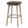 Tabouret Faux Cuir Bois - Malmo