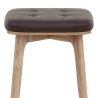 Tabouret Faux Cuir Bois - Malmo
