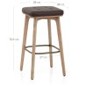 Tabouret Faux Cuir Bois - Malmo
