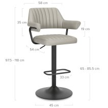 Tabouret de bar Cuir Véritable - Scout