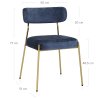 Chaise dorée Tissu - Diana