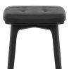 Tabouret Faux Cuir Bois Noir - Malmo