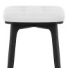 Tabouret Faux Cuir Bois Noir - Malmo