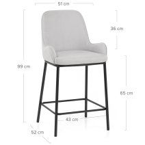 Tabouret de bar tissu - Cameo