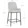 Tabouret de bar tissu - Cameo