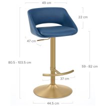 Tabouret de Bar Metal Doré - Tulsa