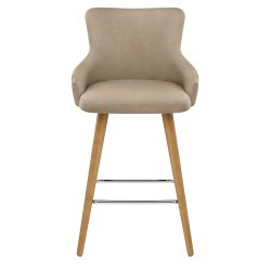 Tabouret Faux Cuir Bois -...