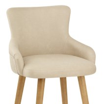 Tabouret Faux Cuir Bois - Diablo
