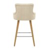 Tabouret Faux Cuir Bois - Diablo