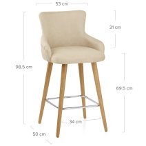 Tabouret Faux Cuir Bois - Diablo