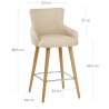 Tabouret Faux Cuir Bois - Diablo