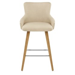 Tabouret Faux Cuir Bois -...