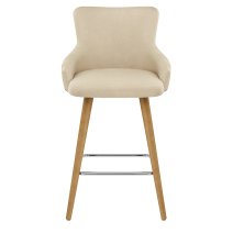 Tabouret Faux Cuir Bois - Diablo