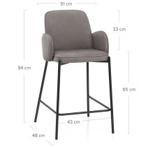 Tabouret de bar Tissu - Jarvis