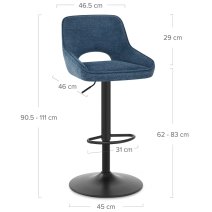 Tabouret de Bar Tissu - Paris