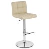 Chaise de Bar Faux Cuir Chrome - Grid Offre Spéciale