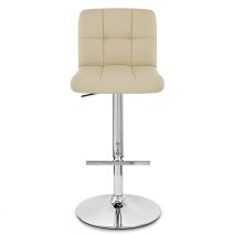 Chaise de Bar Faux Cuir Chrome - Grid Offre Spéciale