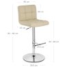 Chaise de Bar Faux Cuir Chrome - Grid Offre Spéciale
