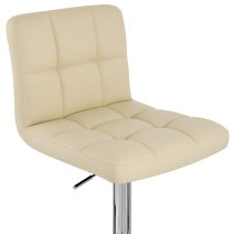 Chaise de Bar Faux Cuir Chrome - Grid Offre Spéciale