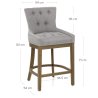 Tabouret de Bar Bois Tissu - Knightsbridge