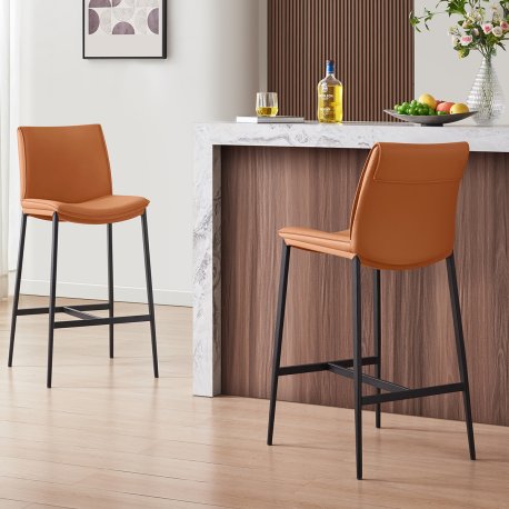 Tabouret Cuir Veritable - Addison