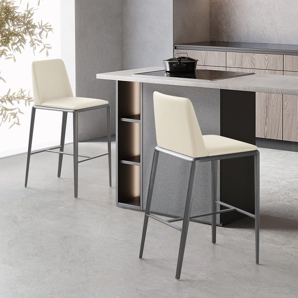 Tabouret de Bar Faux Cuir - Elise