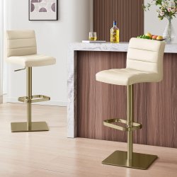 Chaise de Bar Cuir Chrome...