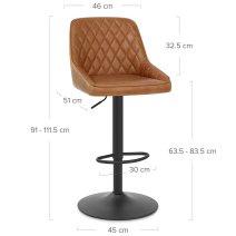 Tabouret Cuir Veritable - Melbourne