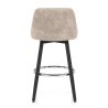 Tabouret de Bar Simili Daim Chrome - Hamilton