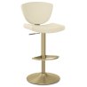 Tabouret Cuir Veritable Doré - Pearl