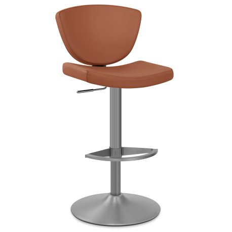 Tabouret Faux Cuir Graphite - Pearl