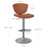 Tabouret Faux Cuir Graphite - Pearl