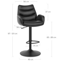 Tabouret Cuir Véritable - Madrid