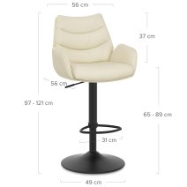 Tabouret Cuir Véritable - Madrid
