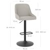 Tabouret Cuir Véritable - Canberra