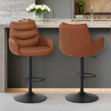 Tabouret Cuir Véritable - Madrid