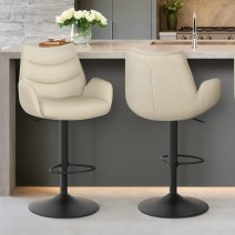 Tabouret Cuir Véritable - Madrid