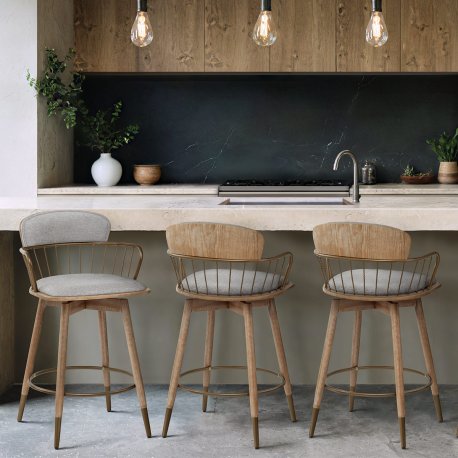 Tabouret Tissu Bois - Opera