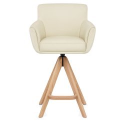 Tabouret Cuir Véritable...