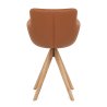 Tabouret Cuir Véritable Bois - Rome