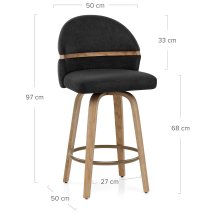 Tabouret Chêne Tissu - Odessa