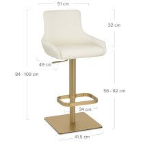 Tabouret de Bar Doré - Olivia