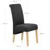Chaise Chêne Tissu - Carlo Gris Foncé